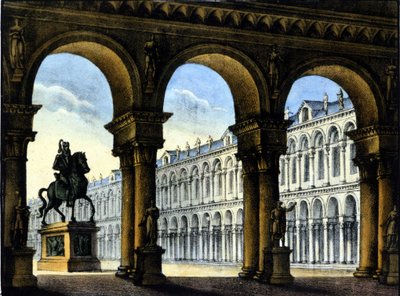 Escenografía de Sanquirico para la ópera de Gaetano Donizetti: “Ugo, conte di Parigi”. 1832. de Alessandro Sanquirico