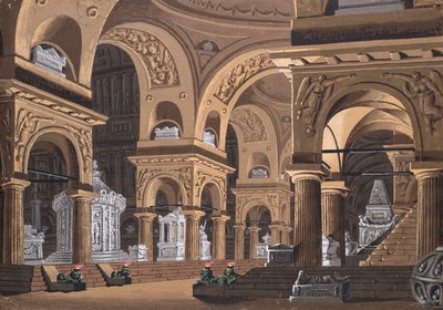 Diseño de escenario para la ópera Castore e Polluce de Francesco Bianchi de Alessandro Sanquirico