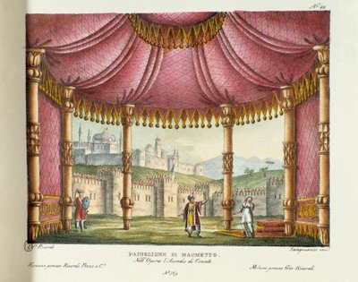 El pabellón de Muhammad (Acto II) Escenografía para la ópera 