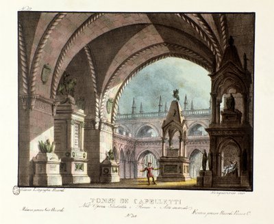 La tumba de la familia Capuleto Escenografía para la ópera 
