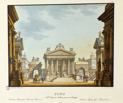 Vista del Foro Escenografía para la representación de la ópera “L
