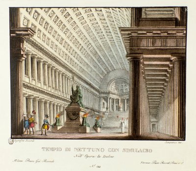 Vista del templo de Neptuno Escenografía para la representación de la tragedia lírica “Didone” (1783) del compositor Niccolo Vito Piccinni basada en la ópera de Metastasio de Alessandro Sanquirico