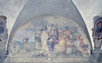 San Antonino Predica a un Comerciante a quien Salvó de una Terrible Tormenta, luneta de Alessandro Tiarini