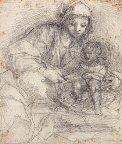 La Madonna y el Niño con un monje cartujo de Alessandro Tiarini