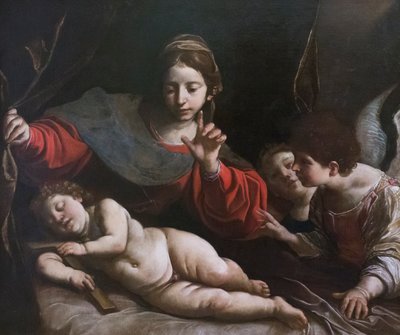 Virgen con el Niño y ángeles de Alessandro Tiarini