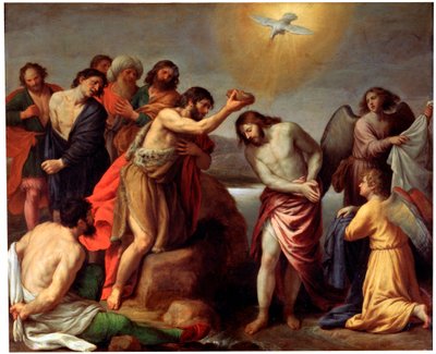 El Bautismo de Cristo, finales del siglo XVI o XVII de Alessandro Turchi
