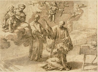 Visión de Santa Catalina de Siena de Alessandro Turchi