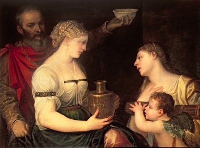 Alegoría de la vida matrimonial que representa a los dioses Vesta, Himeneo, Marte y Venus de Alessandro Varotari
