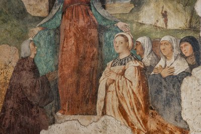 Nuestra Señora de la Merced y el Beato Isnardo da Chiampo, detalle de Alessandro Verla