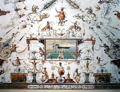 Techo de la Saletta, c.1570 de Alessandro del (attr.to) Barbiere