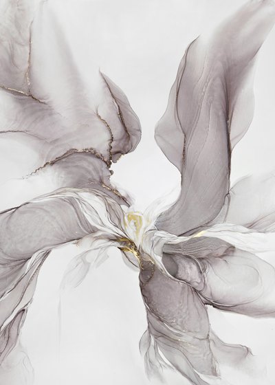 Flujo etéreo gris dorado de Alevtina Shelest