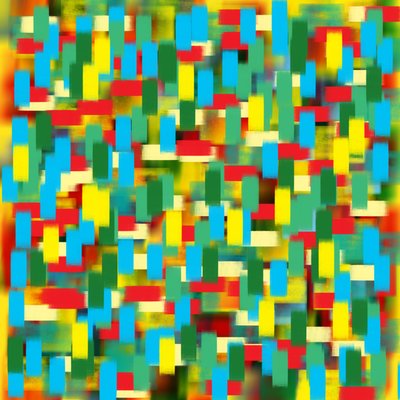 Puntillismo vertical azul, 2019 de Alex Caminker