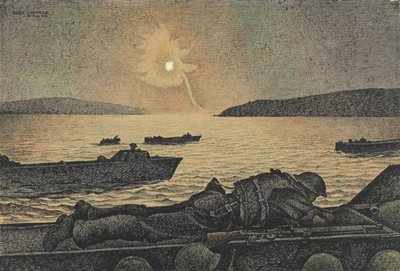 Se dispara una bengala alemana de Alex Colville