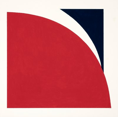 Cut Right, 2023 (esmalte sobre cartulina) de Alex Dunn