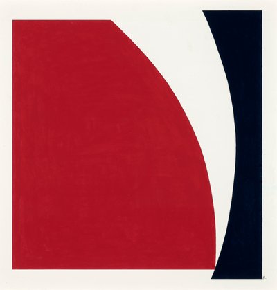 Cut Right Down, 2023 (esmalte sobre cartulina) de Alex Dunn
