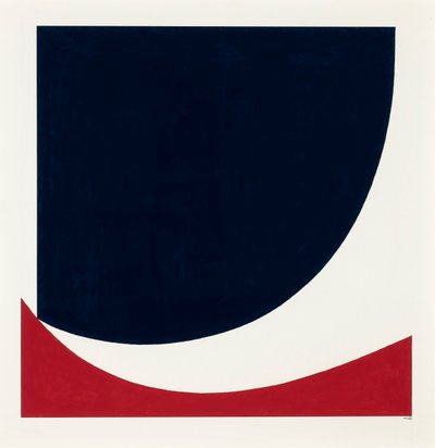 Cut Under, 2023 (esmalte sobre cartulina) de Alex Dunn
