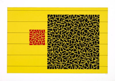 Equilibrio en campo amarillo de Alex Dunn