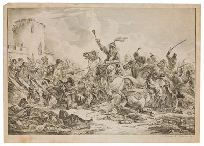 Batalla entre los georgianos y las tribus de la montaña de Alexander Orlowski