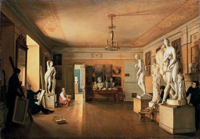 Taller del Artista Alexei Venetsianov en San Petersburgo, 1827 de Alexander Alexeyev