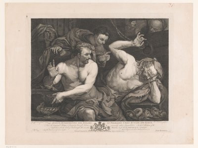 José interpretando los sueños del jefe de los coperos y del panadero
José interpreta los sueños del mayordomo jefe del faraón y del panadero (título en el objeto) de Alexander Bannerman