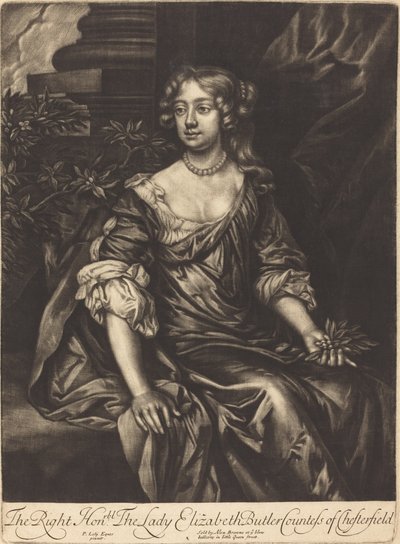 La muy honorable Lady Elizabeth Butler, condesa de Chesterfield de Alexander Browne after Sir Peter Lely
