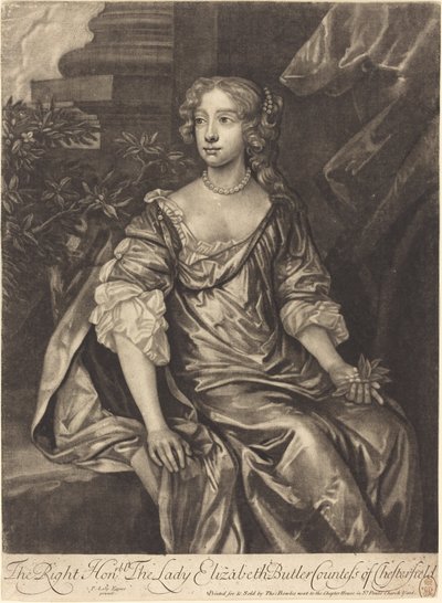 La Muy Honorable Lady Elizabeth Butler, Condesa de Chesterfield de Alexander Browne after Sir Peter Lely