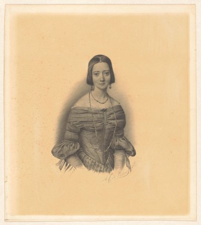 Retrato de Antoinette Marie Henriette Jeanne Reigersman, esposa de Jonkheer Sr. Pieter van den Brandeler de Alexander Cesar August Valois (signed by artist)