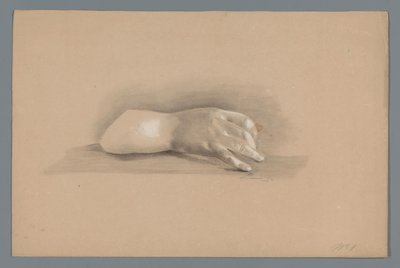 Modelo de yeso de una mano de Alexander Cranendoncq