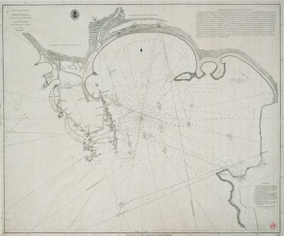 Carta del puerto de Point de Galle. Levantada en enero y marzo de 1800 por el capitán David Inverarity. A quien esta placa está inscrita, por su muy agradecido A.Dalrymple. de Alexander Dalrymple