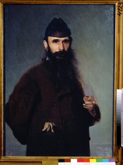 Retrato del artista Alexander Litovtchenko (1835-1890). (Retrato del artista A.Litovchenko). Pintura de Ivan Nikolayevich Kramskoi (1837-1887), huile sur toile de Alexander Dimitrievitch Litovtchenko