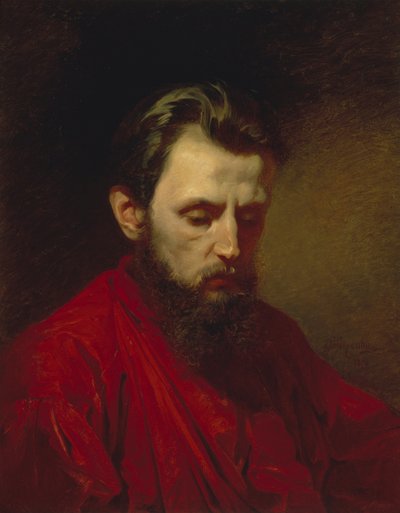 Retrato del pintor Vyacheslav Grigoryevich Schwarz 1838-1869, 1870 de Alexander Dmitrievich Litovchenko