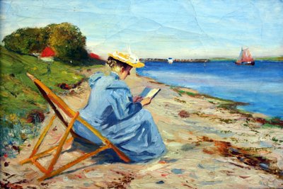 Toni Eckener en la playa cerca de Rinkenæs de Alexander Eckener