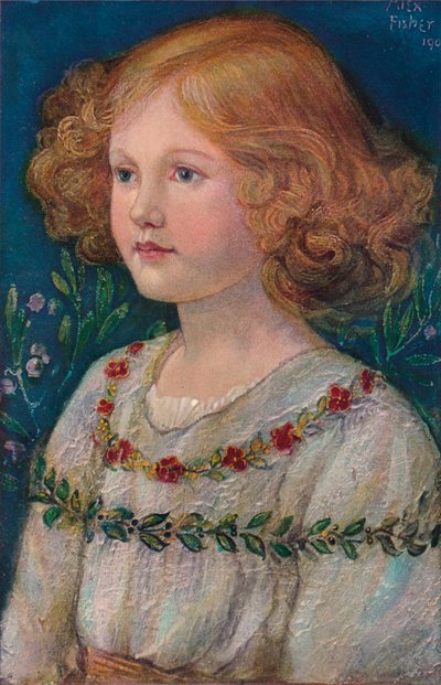Retrato en esmalte de Rosemary, Hija de John de Alexander Fisher