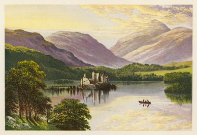 Paisajes de lagos escoceses: Loch Awe (litografía en color) de Alexander Francis (after) Lydon