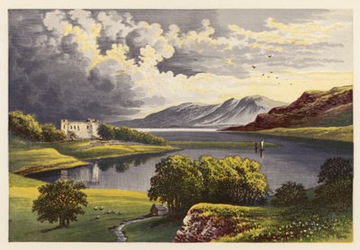 Paisajes de lagos escoceses: Loch Etive (litografía en color) de Alexander Francis (after) Lydon