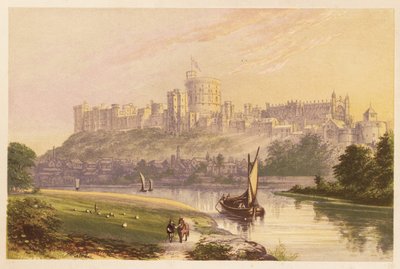 Castillo de Windsor, Berkshire, Inglaterra. 1880 (grabado) de Alexander Francis (after) Lydon
