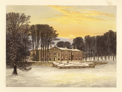 Escena invernal con la Casa Down, Dorsetshire, Inglaterra. de Alexander Francis (after) Lydon