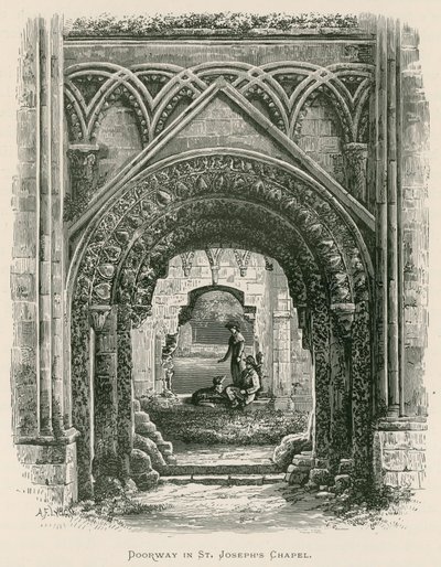 Abadía de Glastonbury, Puerta en la Capilla de San José de Alexander Francis Lydon