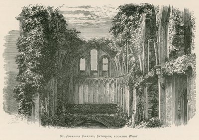 Abadía de Glastonbury, Capilla de San José, Interior, mirando al oeste de Alexander Francis Lydon