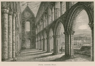 Abadía de Jedburgh, Nave, mirando al oeste de Alexander Francis Lydon
