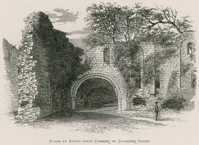 Abadía de Kirkstall, Ruinas en la esquina suroeste del Claustro de Alexander Francis Lydon