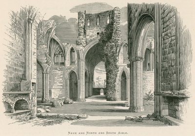 Abadía de Melrose, Nave y Aisle Norte y Sur de Alexander Francis Lydon