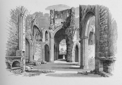 Nave y pasillos norte y sur, Abadía de Melrose, c1880, 1897 de Alexander Francis Lydon
