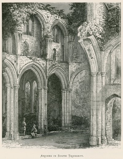 Abadía de Netley, Arcos en el Transepto Sur (grabado) de Alexander Francis Lydon
