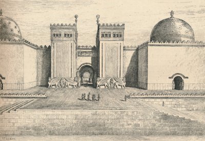 Palacio de Sargón, Khorsabad: La Puerta Sudeste, 1886 de Alexander Francis Lydon