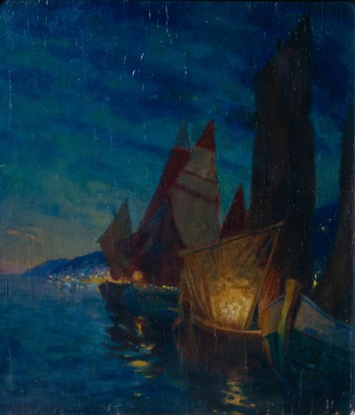 Velas en la noche de Alexander Fyodorovich Gaush