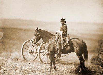 Aide-de-Camp de la Guerra Civil Americana a Caballo de Alexander Gardner