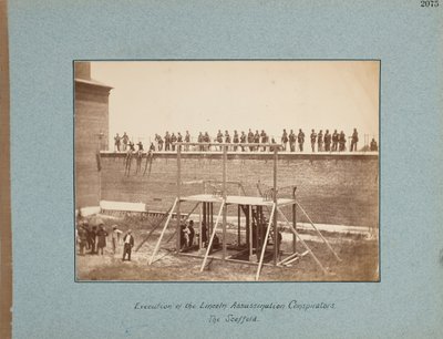Ejecución de los conspiradores del asesinato de Lincoln. El cadalso de Alexander Gardner