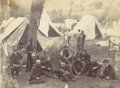 Grupo en el cuartel general del Ejército del Potomac, Antietam, octubre de 1862, 1862 de Alexander Gardner