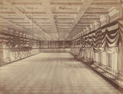 Vista interior del salón de baile para el segundo baile inaugural de Lincoln de Alexander Gardner